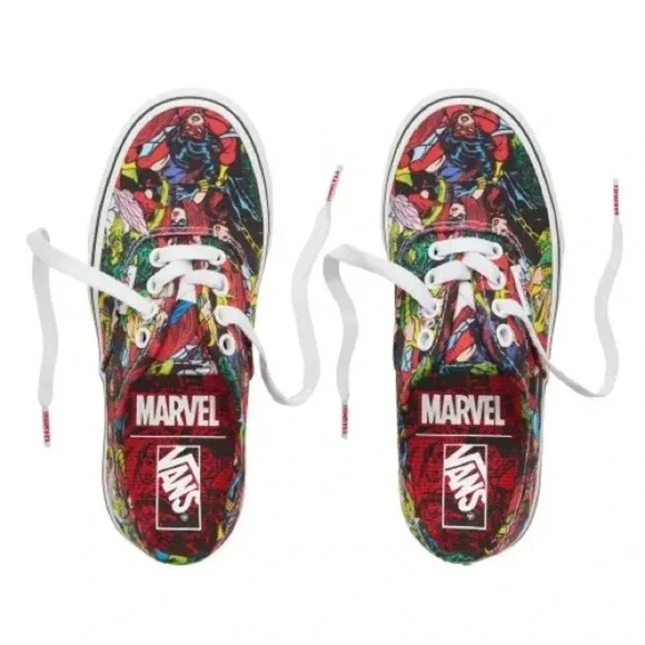 Vans Shoes Authentic Red Marvel Avengers Kids Sneakers Size 13 Brand New - Picture 3 of 11